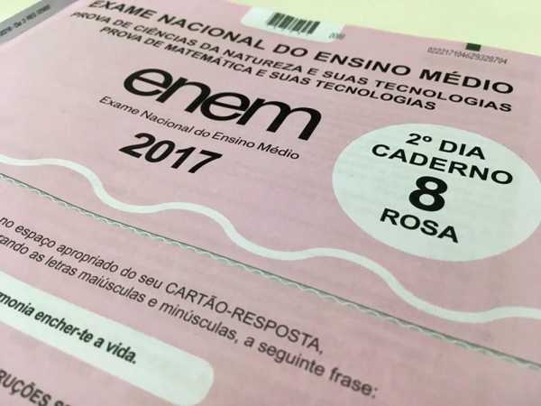 Caderno de provas entregue aos inscritos do Enem 2017 (Foto: Reprodução)