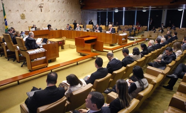 Plenário do STF durante julgamento nesta quarta-feira (7) (Foto: Nelson Jr./STF)