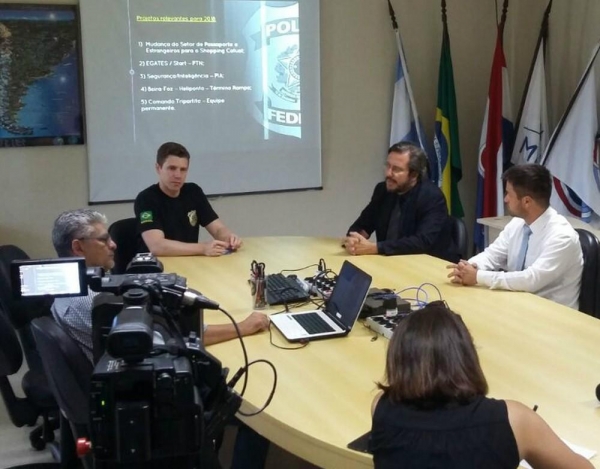O delegado Fabiano Bordignon destacou ainda a atuação da PF nas operações Pecúlio e Hammer-on (Foto: Zito Terres/RPC)