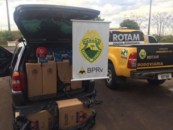 Cigarros contrabandeados foram apreendidos em Tapejara, no noroeste (Foto: PRE/Divulgação)
