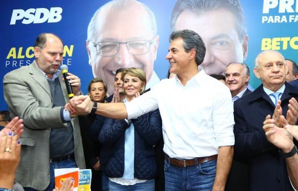 O ex-governador Beto Richa (PSDB): Cida não compareceu à convenção (Foto: Franklin de Freitas)