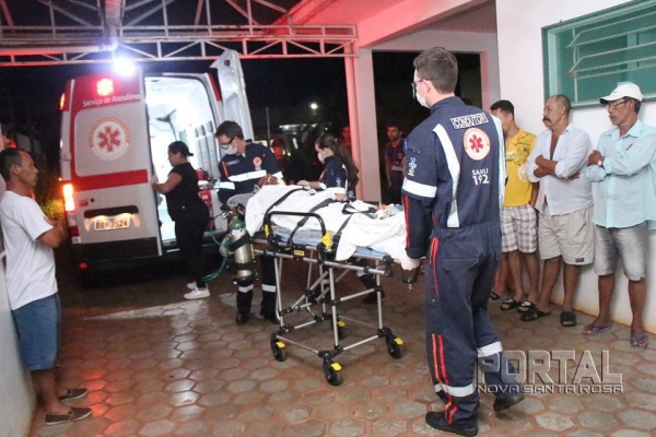 O Samu foi acionado. (Fotos: Portal Nova Santa Rosa)