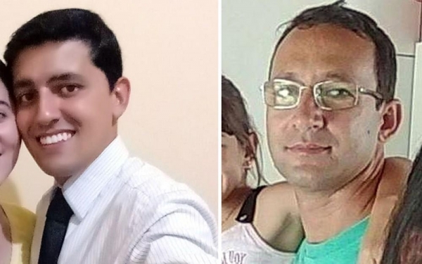 Piloto e do copiloto John Cleiton Venera (à esquerda) e Marcelo Balestrin (à direita) — Foto: Arquivo pessoal