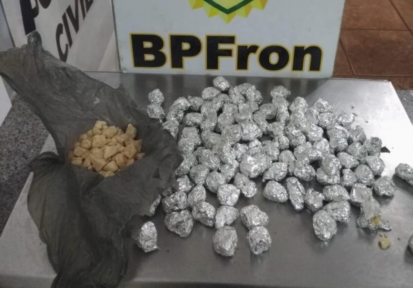 Droga apreendida. (Foto: BPFron)
