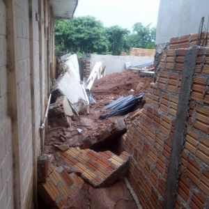 Tempestade acompanhada de vento derrubou árvores em Guarapuava (Foto: Bruno Hansen/ Arquivo pessoal )