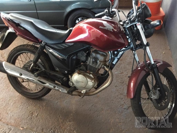 Moto recuperada pela PM. (Foto: Marechal News)