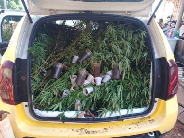 Também foi apreendido um revólver calibre 22.(Foto: O Bmedito)