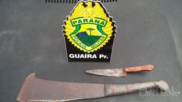 Armas do crime apreendidas pela PM. (Foto: Divulgação)