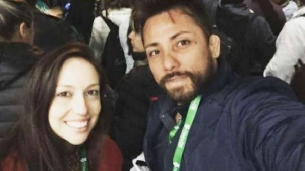 Tomeya Sasahara Filho, 42 anos, a namorada dele Erika Bortot Soares, 32 anos. (Foto: Arquivo Pessoal)