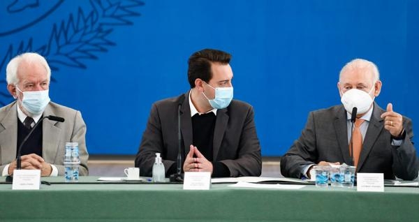 Darci Piana, Ratinho Jr e Ademar Traiano (Foto: Jonathan Campo/AEN)