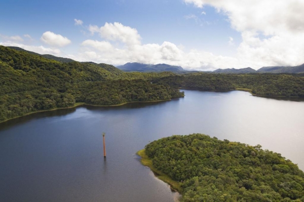 Barragem Piraquara I, que faz parte do sistema de abastecimento da Região Metropolitana de Curitiba - Curitiba, 22/03/2022 Foto: André Thiago/Sanepar