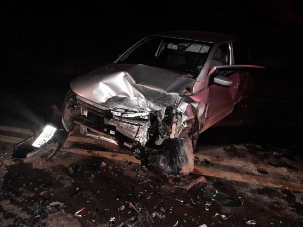 Vítima fatal, condutora do Gol, foi identificada com sendo Alfredo Alves Canoff, de 56 anos.(Fotos: PRE)