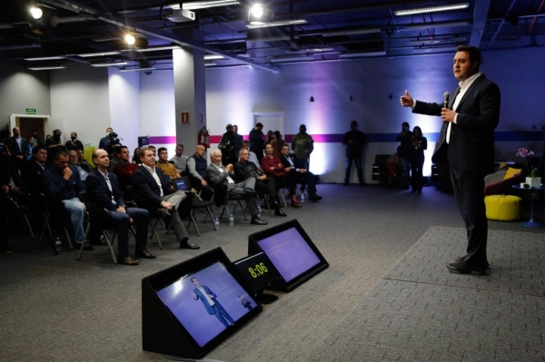 O governador Carlos Massa Ratinho Junior destacou que o investimento ratifica o bom momento da economia paranaense. Foto: Jonathan Campos/AEN