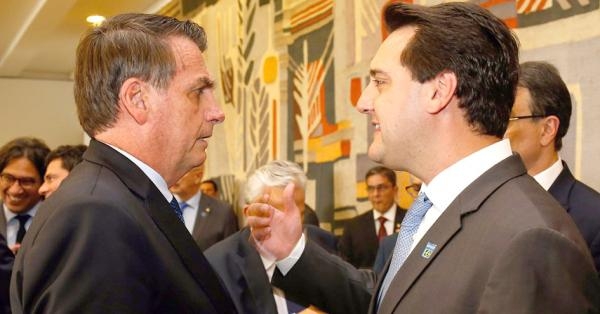 Bolsonaro e Ratinho Jr: aliança próxima (Foto: AEN/divulgação)   