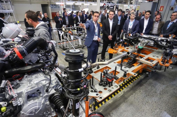 O governador Carlos Massa Ratinho Junior participou nesta quarta-feira (29) do anúncio oficial da retomada das operações da Audi do Brasil em São José dos Pinhais. Foto: José Fernando Ogura/AEN