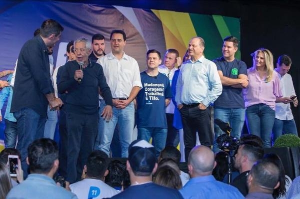 Ratinho Jr na convenção do PP (Foto: Divulgação)