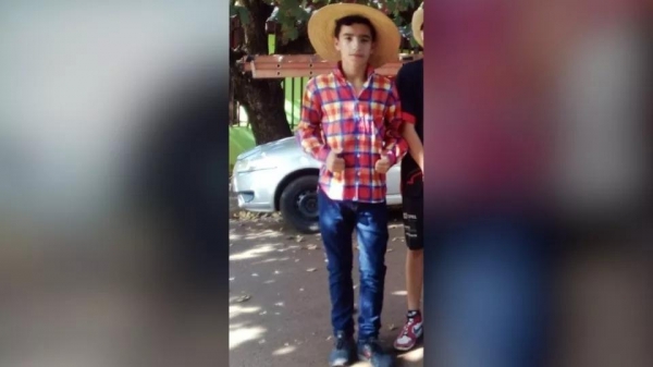 José Victor de Camargo, de 13 anos. Foto: Reprodução/Catve