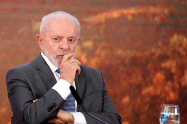 Lula durante entrevista no Palácio no Planalto em 3 de junho de 2025 — Foto: Evaristo Sá/AFP