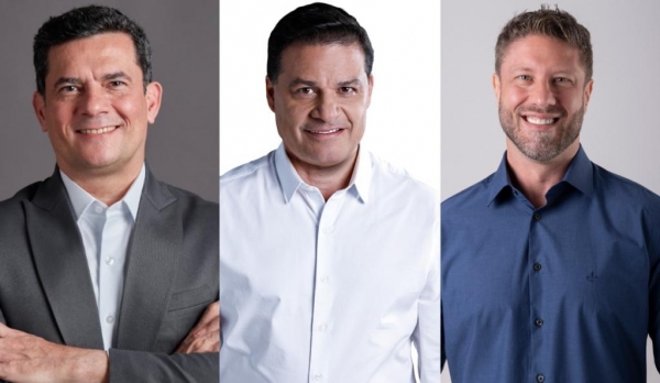 Sergio Moro, Sandro Alex e Requião Filho são testados em nova sondagem Real Time Big Data ao Governo do Paraná (Crédito de imagem: Divulgação)